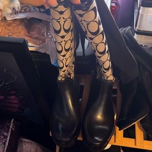 Coach rain boots normal wear and tear, size 7